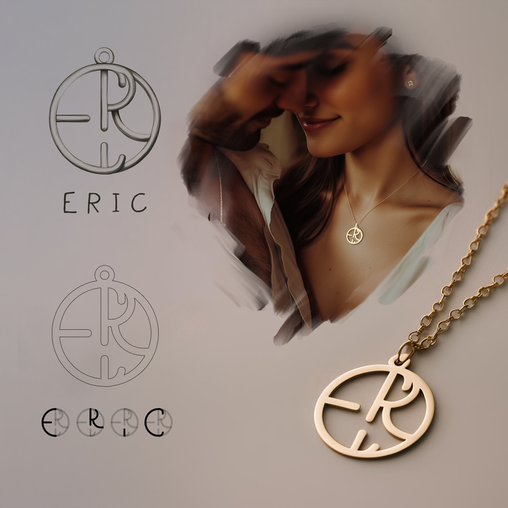 Bespoke Monogram Necklace For Her