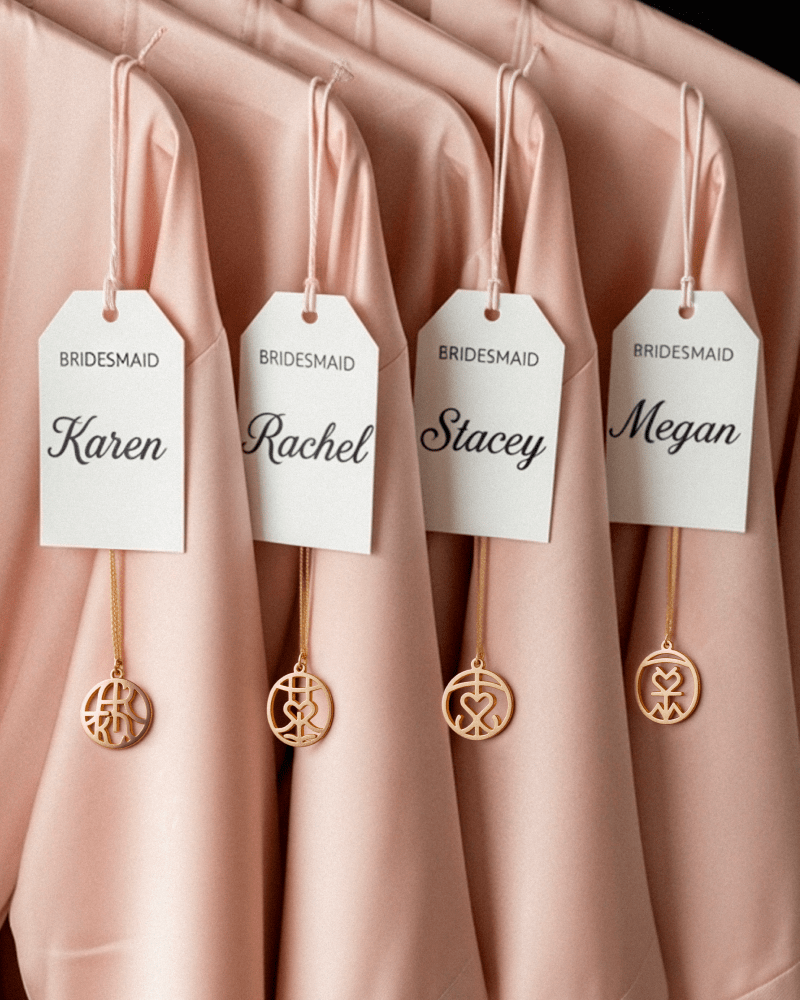 Bridesmaid Gift | Custom Designed Monogram Necklace