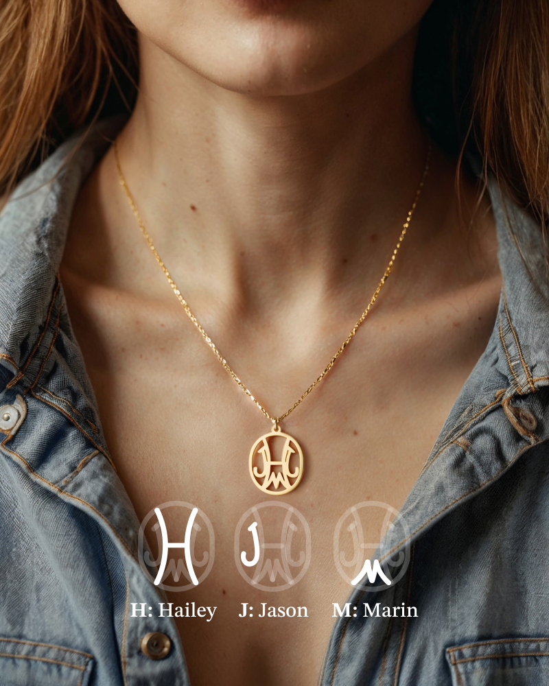 For Her | Family Initials Monogram Necklace