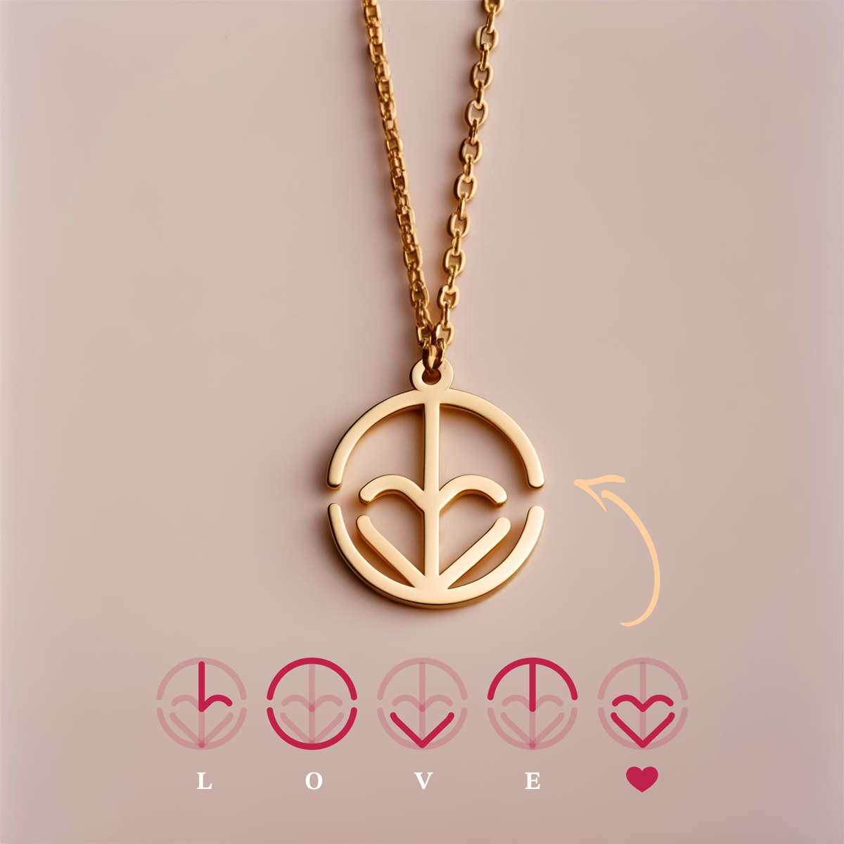 Hidden Monogram Symbol Necklace