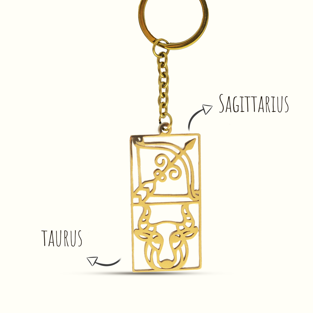 Double Zodiac Keychain