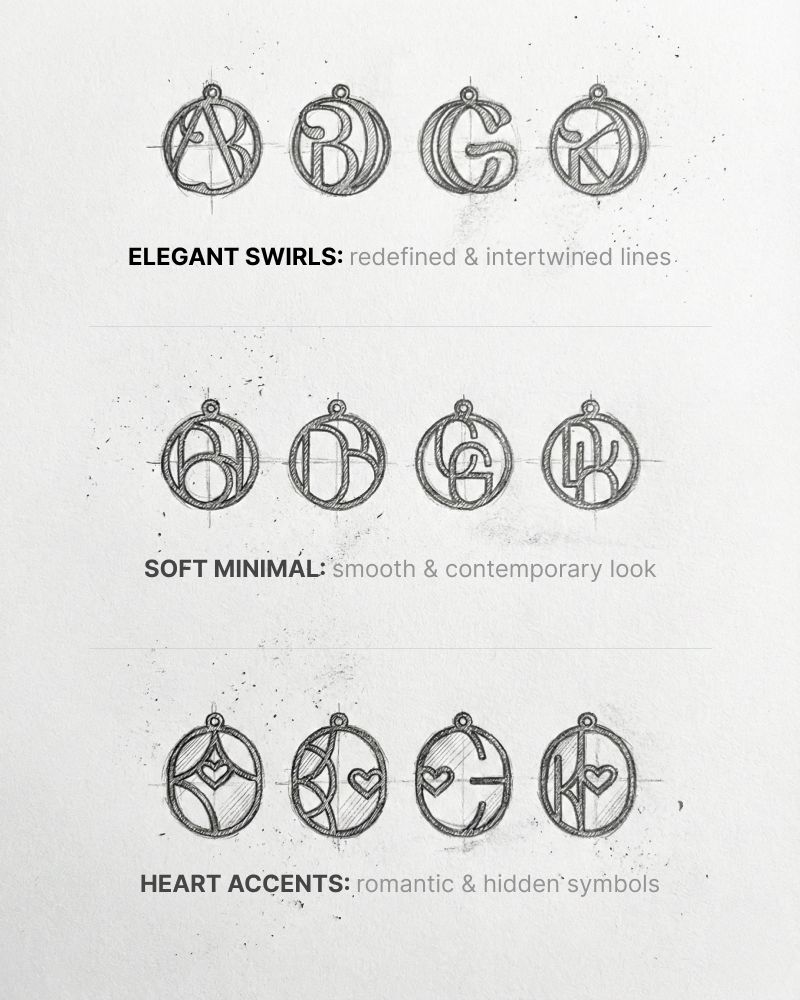 Bespoke Interwined Initials Necklace