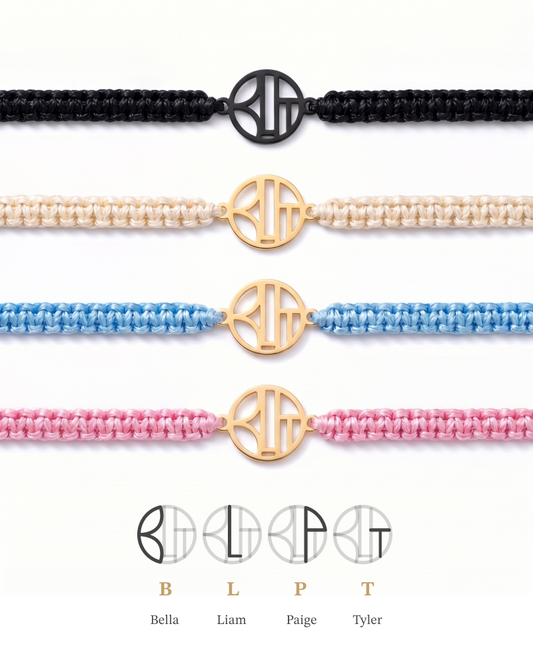 Family Matching Braided Cord Monogram Set