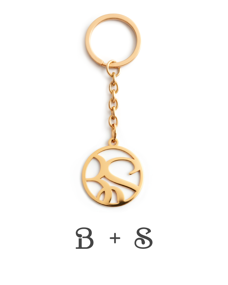 Interwined Initials Keychain