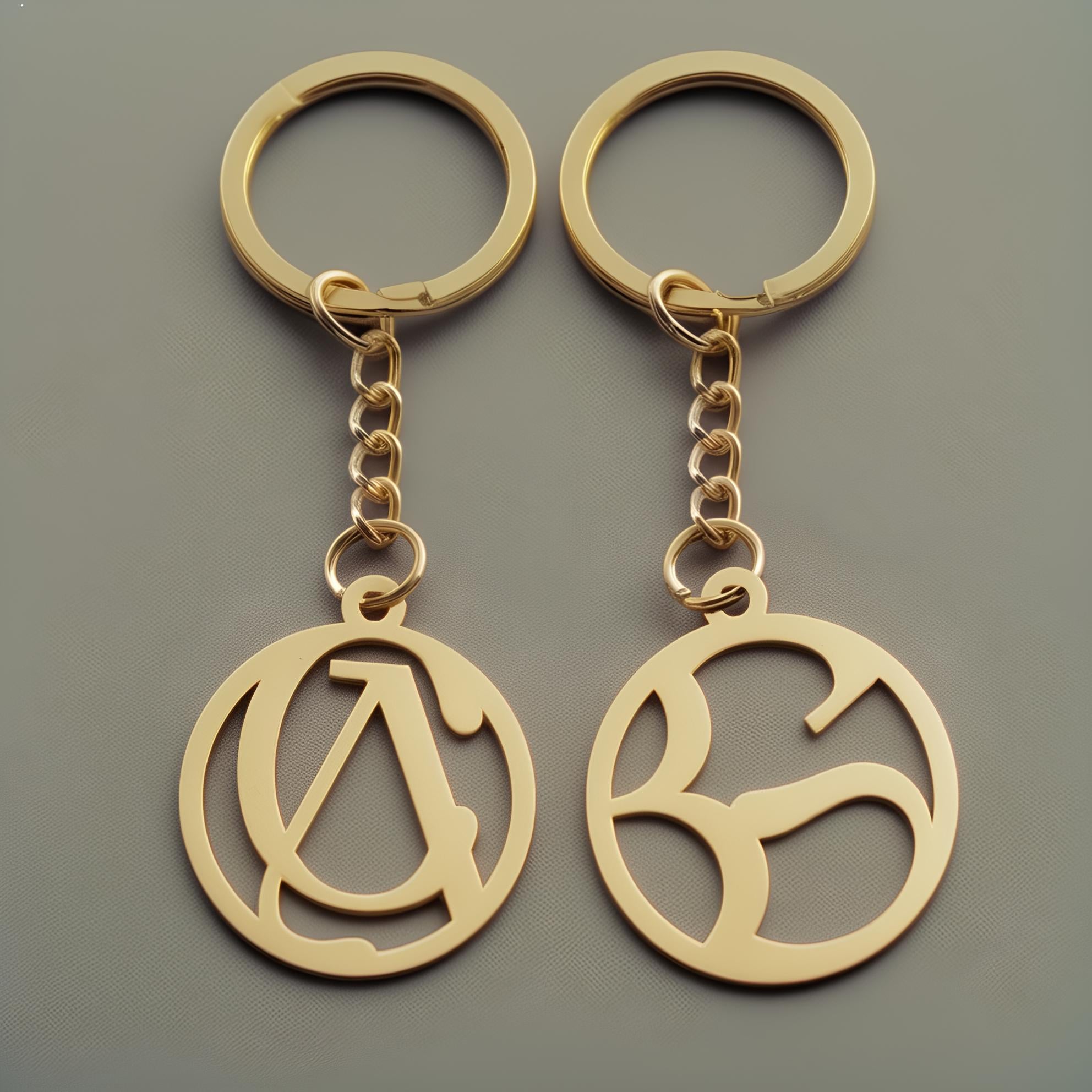 Initial Keychains Icon Interwined Initials Keychain – Charmlry