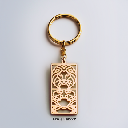 Double Zodiac Keychain