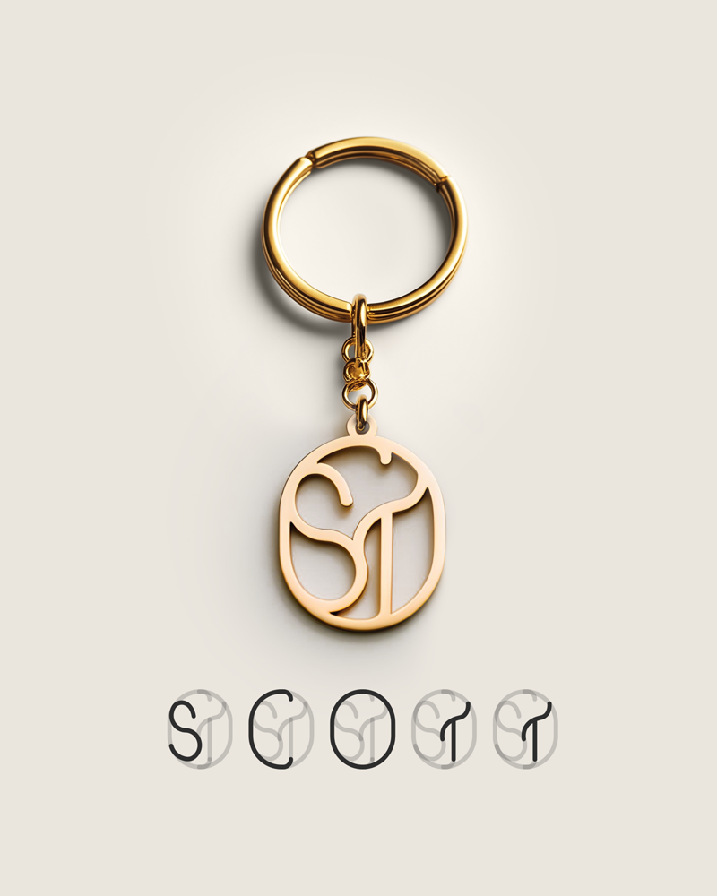 Bespoke Monogram Keychain