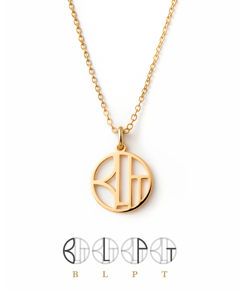 Family Initials Monogram Necklace