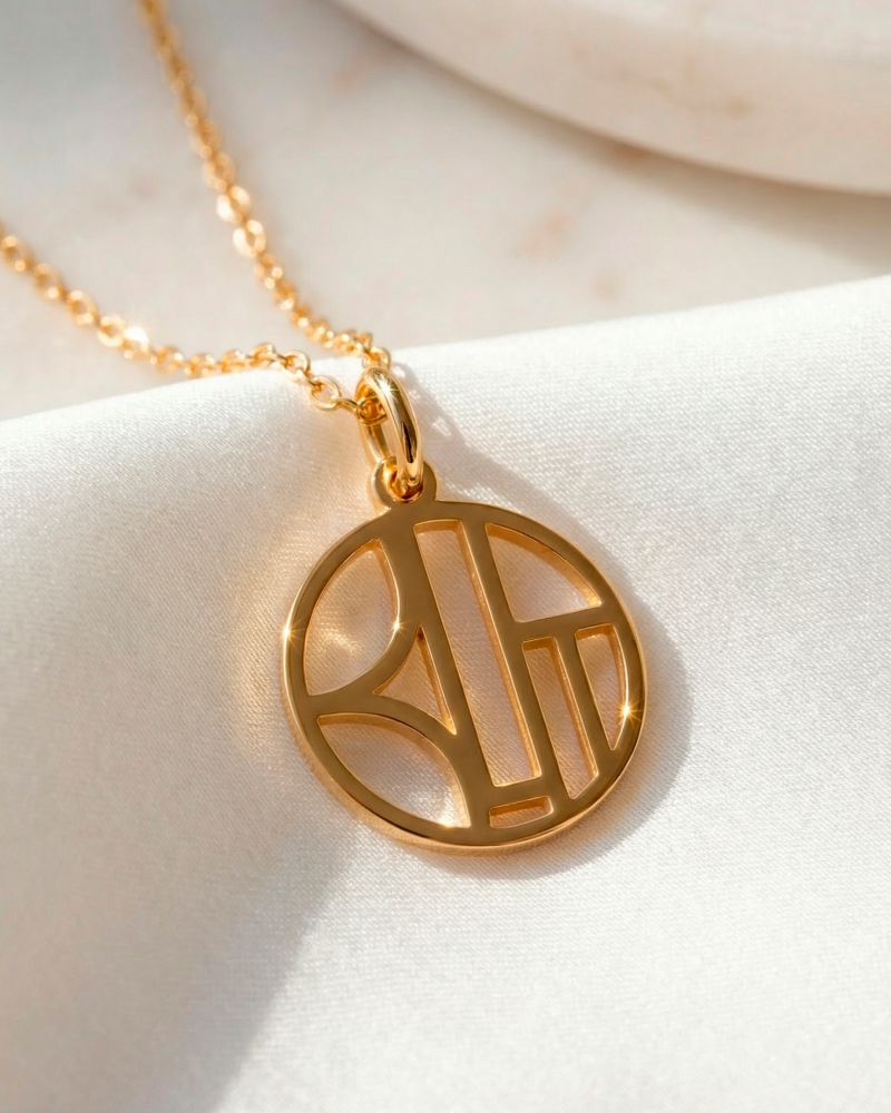 Family Initials Monogram Necklace