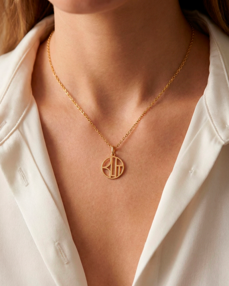 Family Initials Monogram Necklace
