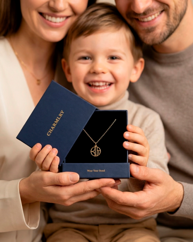 Family Initials Necklace | Monogram Jewelry - Charmly – Charmlry