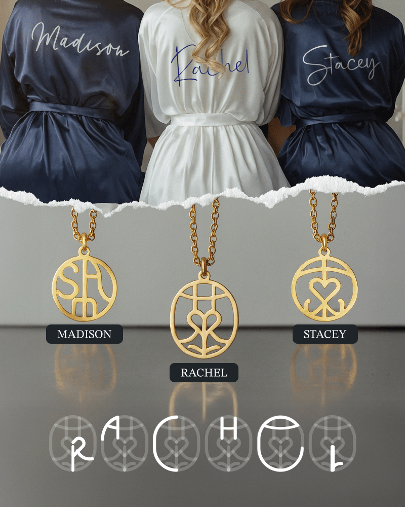 Bridesmaid Gift | Custom Designed Monogram Necklace