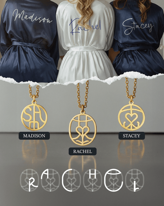 Bridesmaid Gift | Custom Designed Monogram Necklace