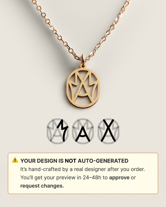 Pet Monogram Necklace