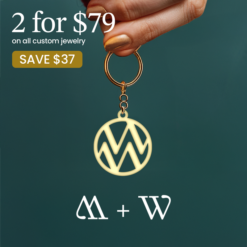 Interwined Initials Keychain