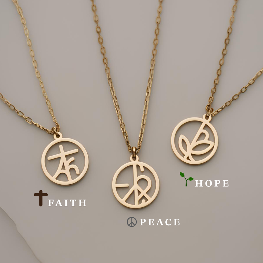 Hidden Monogram Symbol Necklace