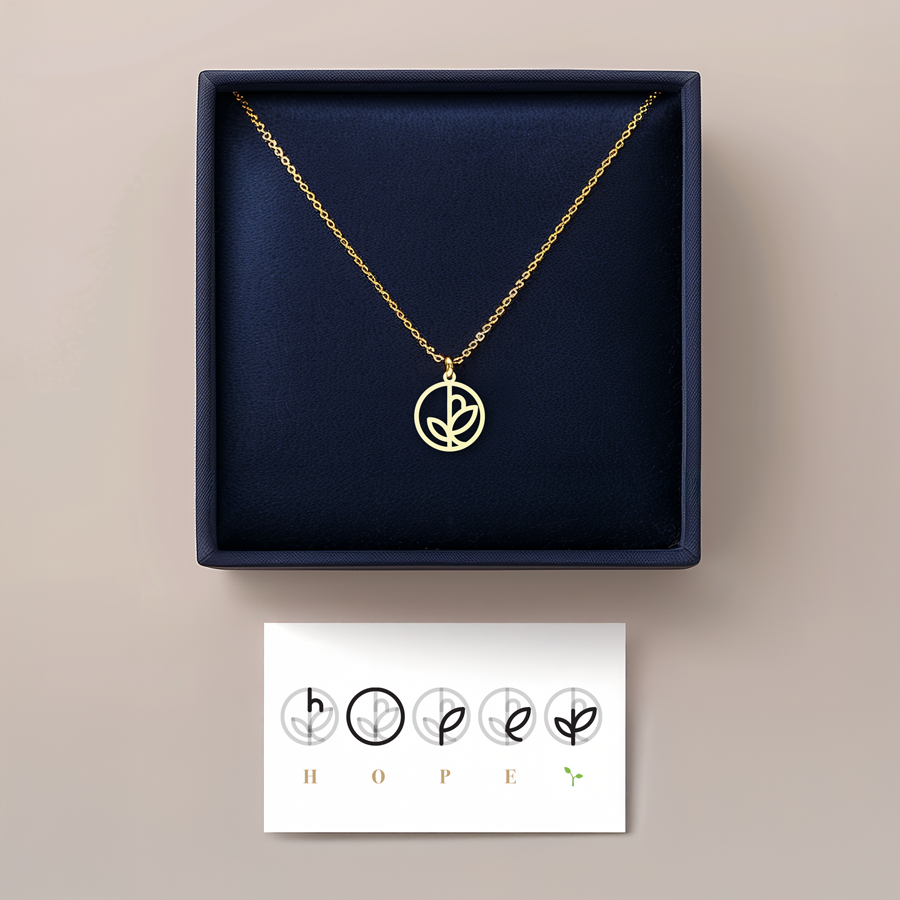 Hidden Monogram Symbol Necklace