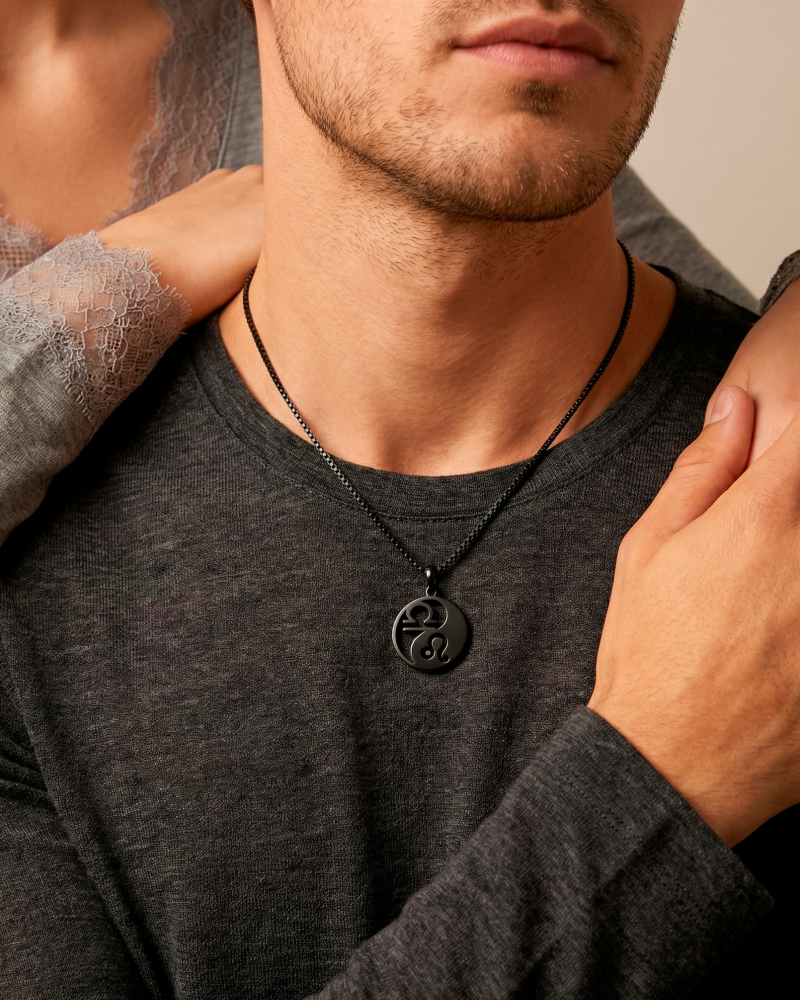 For Him | Double Zodiac Necklace | Custom Yin & Yang